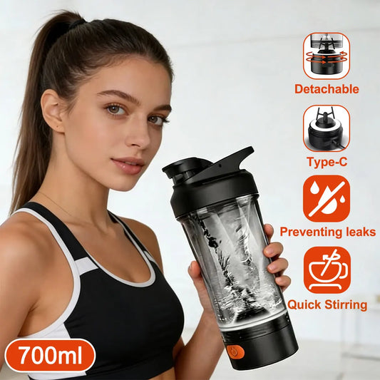 24.64Oz Electric Automatic Protein Shaker Cup Portable Fully Stirring Whey Protein Shaker Bottle with Type-C Port for Home Use
