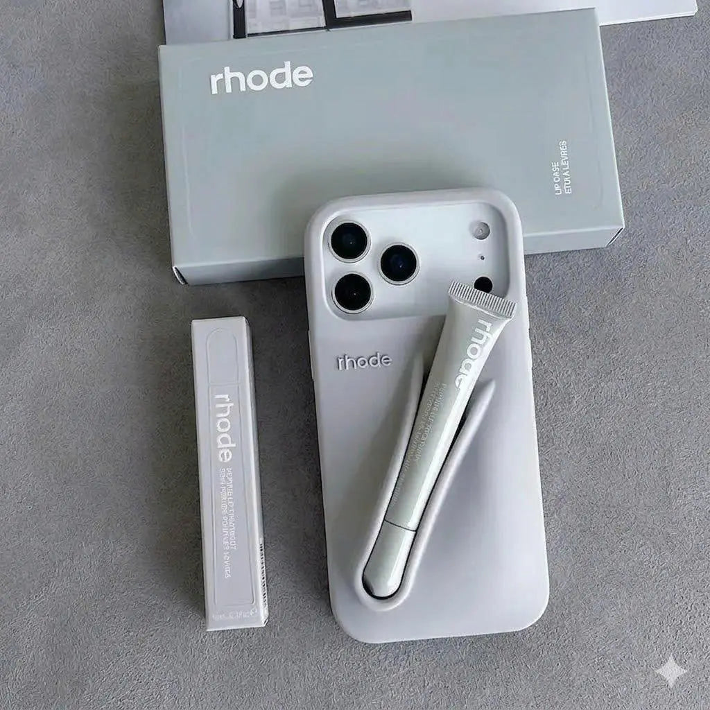 RHODE Minimalist Phone Case with Lip Treatment Slot for Iphone 11–17 Pro Max – Fashionable & Functiona