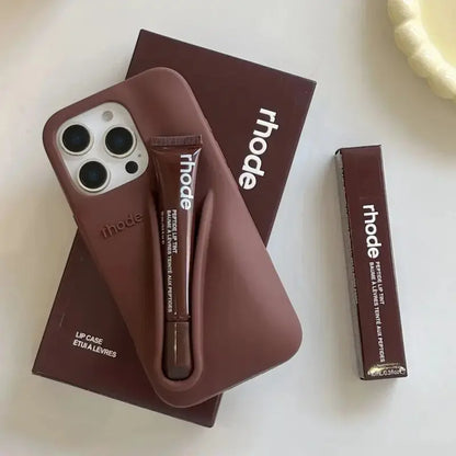 RHODE Minimalist Phone Case with Lip Treatment Slot for Iphone 11–17 Pro Max – Fashionable & Functiona
