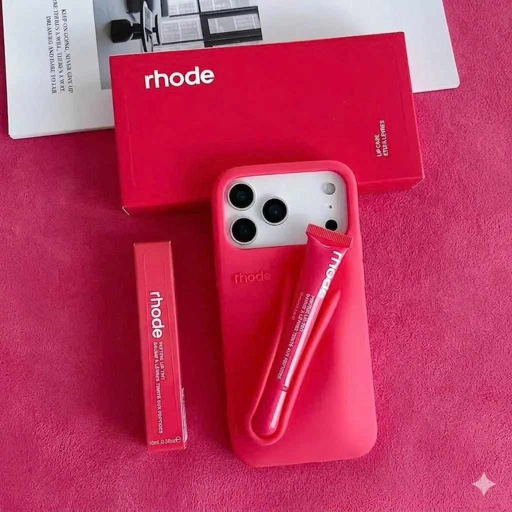 RHODE Minimalist Phone Case with Lip Treatment Slot for Iphone 11–17 Pro Max – Fashionable & Functiona