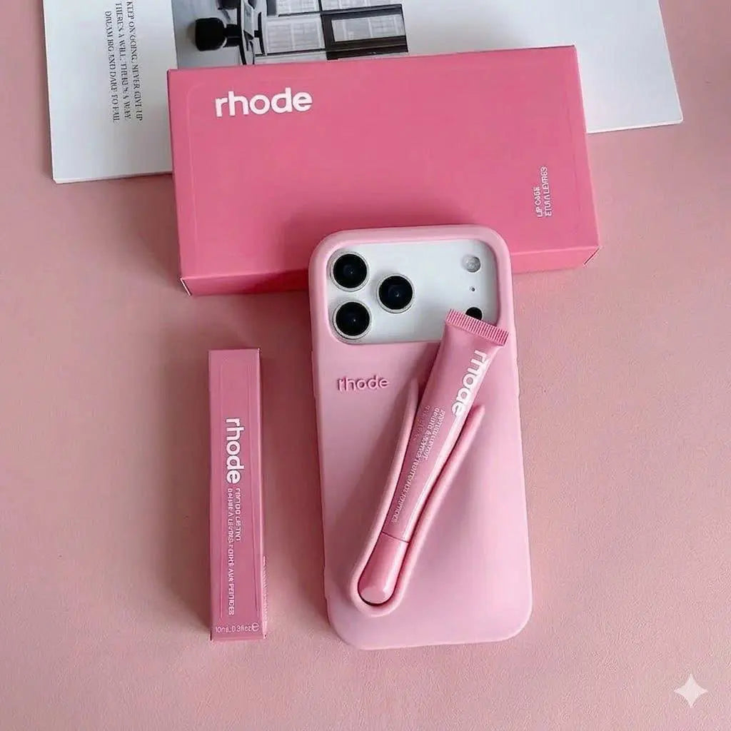 RHODE Minimalist Phone Case with Lip Treatment Slot for Iphone 11–17 Pro Max – Fashionable & Functiona