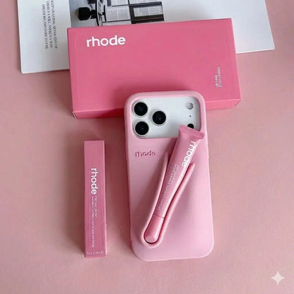 RHODE Minimalist Phone Case with Lip Treatment Slot for Iphone 11–17 Pro Max – Fashionable & Functiona