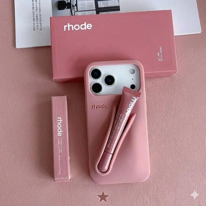 RHODE Minimalist Phone Case with Lip Treatment Slot for Iphone 11–17 Pro Max – Fashionable & Functiona