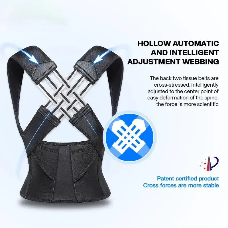 Posture Corrector | Adjustable Back Support Belt for Abdominal Waist Correction, Spine Alignment Waist Trainer Unisex
