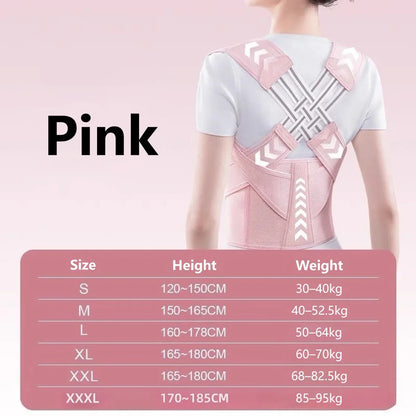 Posture Corrector | Adjustable Back Support Belt for Abdominal Waist Correction, Spine Alignment Waist Trainer Unisex