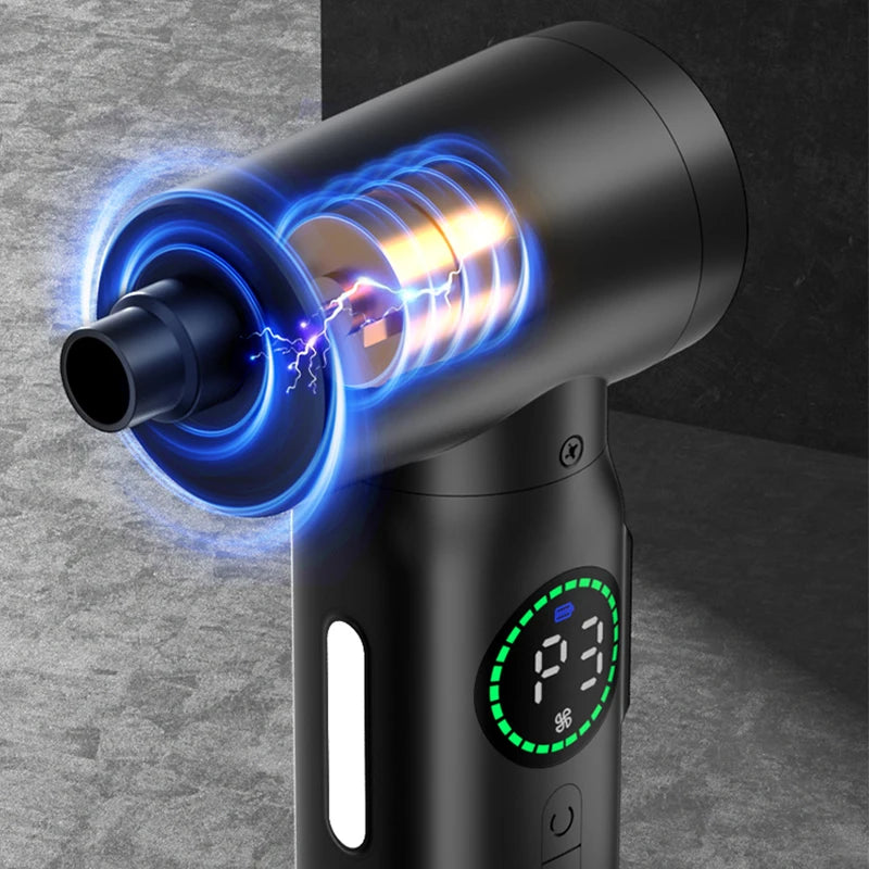 Portable 7500Mah Wireless Air Duster Dust Blowing Gun 2 in 1 Air Blower and Vacuum Cleaner Cordless Duster Blowers Car Cleaning