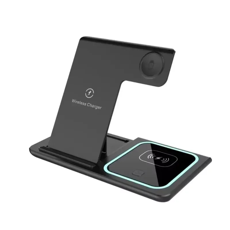 3 in 1 Wireless Charger Station Fast Fast Charging Station Stand for Iphone 17 16 15 14 13 12 11 Pro Max Apple Watch Airpods